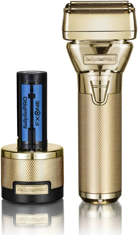 BaBylissPRO FXONE All-Metal Gold Shaver — Professional Double Foil Shaver